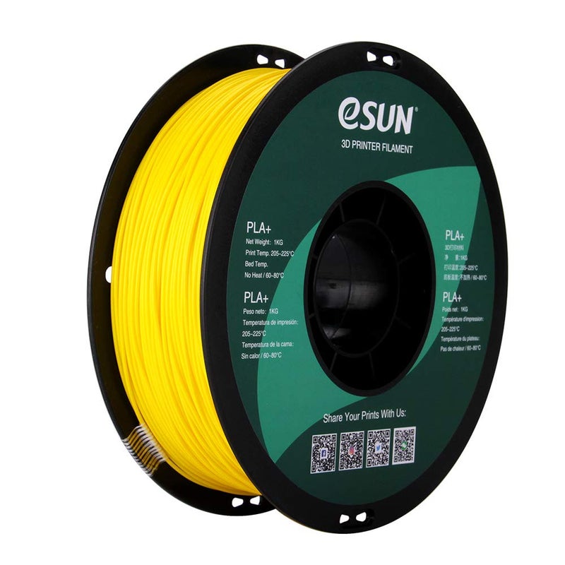 eSUN PLA PRO (PLA+) 3D Printer Filament, Dimensional Accuracy +/- 0.03 mm, 1kg Spool, 1.75mm, Yellow - Image 1